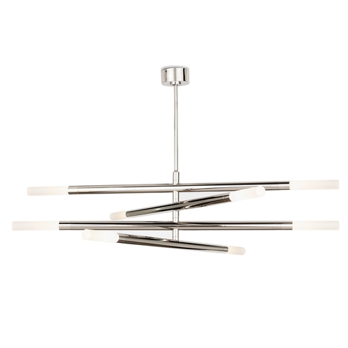 Wick Linear Chandelier – Polished Nickel
