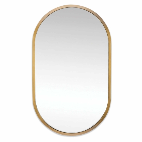 Canal Arched Mirror – Natural Brass Frame