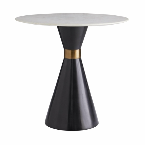 Denali Hourglass Marble Accent Table – Bronze & Brass Base