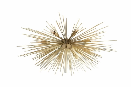 Zanadoo Starburst Flush Mount – Antique Brass