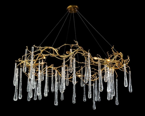 Branch Halo Chandelier – Brass & Handblown Glass