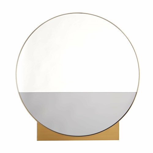 Datum Mirror – Two-Tone Glass & Antique Brass