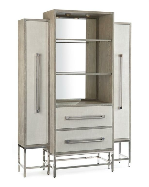 Zulu Stepped Cabinet with Stainless Steel Frame