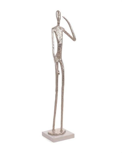 Invisible Man I Sculpture – Nickel & Marble
