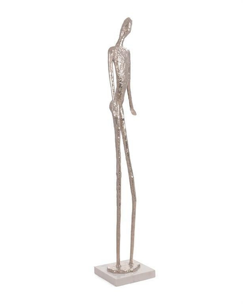Invisible Man III Sculpture – Nickel & Marble