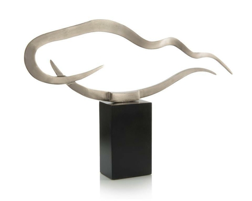 Floating Wave Sculpture – Polished Nickel