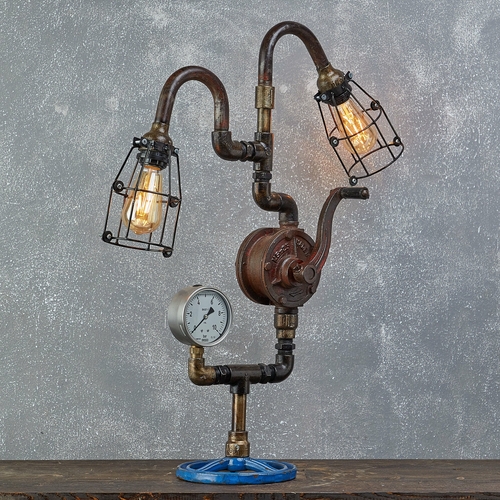 Industrial Swan Steampunk Pipe Lamp