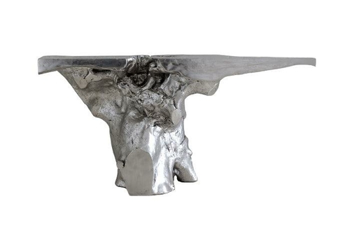 Origins Silver Leaf Console Table