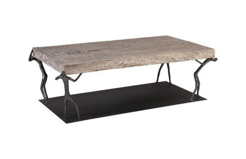 Atlas Gray Coffee Table – Reclaimed Chamcha Wood
