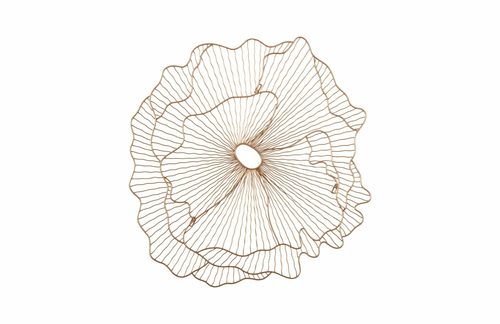 Poppy Sculptural Wall Art – Copper Finish