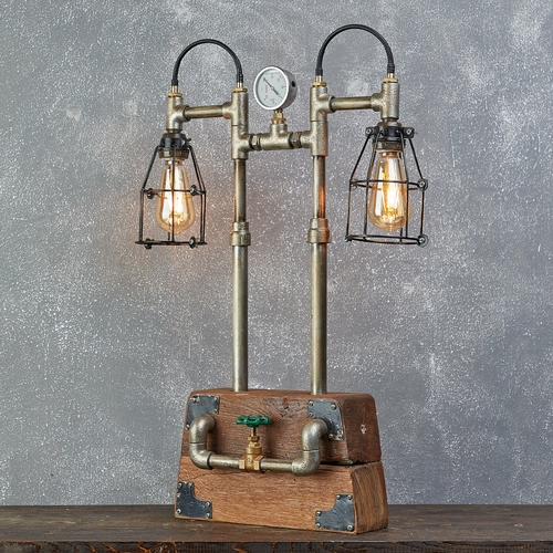 Vintage Industrial Steampunk Table Lamp